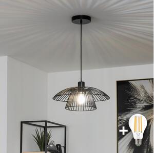 Brilagi - LED luster na lanku CERIA WIRE 1xE27/40W/230V pr. 38 cm čierna