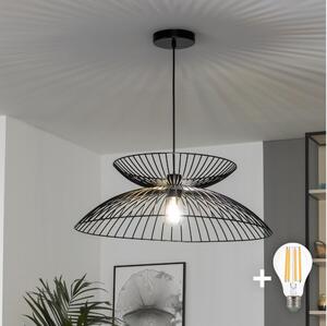 Brilagi - LED luster na lanku CERIA WIRE 1xE27/40W/230V pr. 60 cm čierna