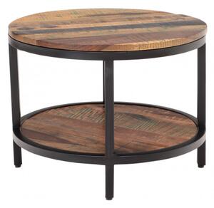 Guľatý konferenčný stolík Retro 60x45x60 recyklované mango