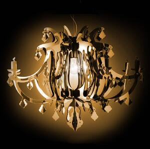 Slamp Ginetta – dizajnérska závesná lampa, zlatá