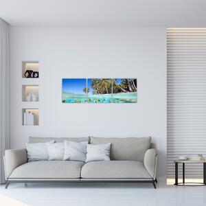 Obraz tropického mora (Obraz 90x30cm)