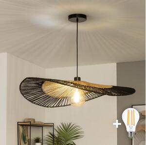 Brilagi - LED luster na lanku CERIA BOHO 1xE27/40W/230V pr. 50 cm čierna/hnedá