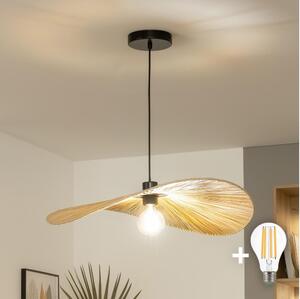 Brilagi - LED luster na lanku CERIA BOHO 1xE27/40W/230V, priemer 60 cm, rafia