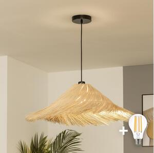 Brilagi - LED luster na lanku CERIA BOHO 1xE27/40W/230V priemer 70 cm ratan