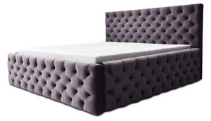 Čalúnená posteľ CHESTERFIELD sivá, 180x200 cm