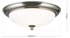 Orion - Stropné svietidlo EMPIRA 2xE27/40W/230V pr. 35,5 cm matný chróm