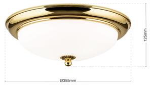 Orion - Stropné svietidlo EMPIRA 2xE27/40W/230V priemer 35,5 cm zlaté