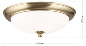 Orion - Stropné svietidlo EMPIRA 2xE27/40W/230V pr. 35,5 cm mosadz