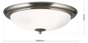 Orion - Stropné svietidlo EMPIRA 3xE27/40W/230V priemer 48 cm matný chróm