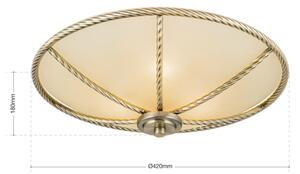 Orion - Stropné svietidlo MAURO 3xE27/60W/230V, priemer 42 cm, bronz