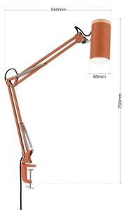 Orion - Stolná lampa so svorkou GILI 1xE27/40W/230V tehlová