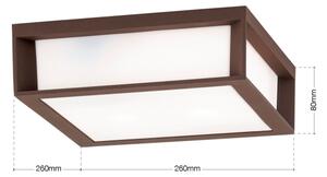 Orion - Vonkajšie svietidlo HENRY 2xE27/15W/230V 26x26 cm IP44 hnedé