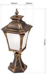 Orion - Vonkajšia lampa AIKO 1xE27/60W/230V 59 cm IP23 bronz/patina
