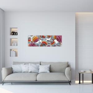 Abstraktný obraz farebných gulí (Obraz 90x30cm)