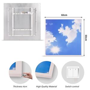 Brilagi - LED Stropné svietidlo SLIMFRAME SKY LED/58W/230V 60x60 cm strieborná/modrá