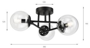 Brilagi - Prisadený luster MALIVA 3xE14/15W/230V čierna/číra