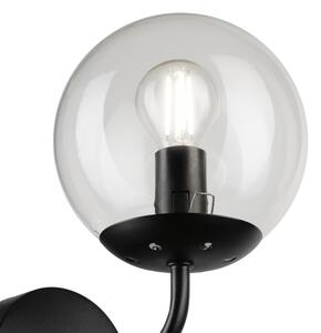 Brilagi - Nástenná lampa MALIVA 1xE14/15W/230V čierna/číra