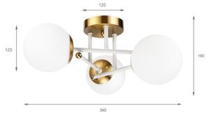 Brilagi - Prisadený luster MALIVA 3xE14/15W/230V zlatá/biela