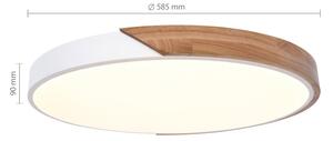 Brilagi - stmievateľné LED svietidlo PILANA LED/60W/230V dub/biela priemer 60 cm + diaľkové ovládanie