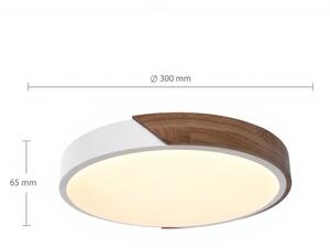 Brilagi - LED stropné svietidlo PILANA LED/24W/230V dub/biela pr. 30 cm