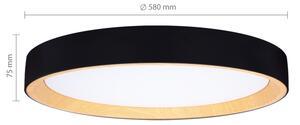 Brilagi - stmievateľné stropné svietidlo LARIOS LED/72W/230V, čierne, priemer 59 cm + diaľkové ovládanie
