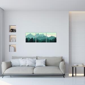 Obraz do obývačky - hory (Obraz 90x30cm)