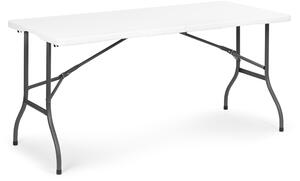 ModernHome Skladací záhradný stôl 153 cm - biely