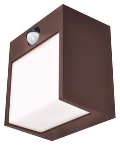 Brilagi-LED Vonkajšie nástenné svietidlo so senzorom TERNI LED/12W/230V hnedé IP44