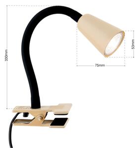 Orion - Flexibilná stolná lampa so svorkou DOTTY 1xGU10/10W/230V béžová/čierna