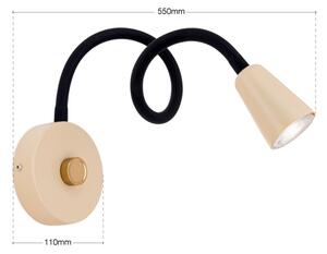 Orion - Stmievateľná flexibilná nástenná lampička DOTTY 1xGU10/10W/230V béžová/čierna