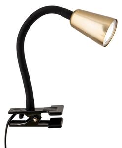 Orion - Flexibilná stolová lampa s klipom DOTTY 1xGU10/10W/230V mosadz/čierna