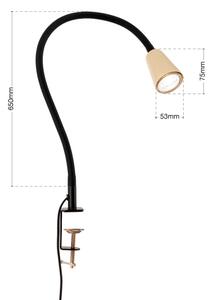 Orion - Flexibilná stolná lampa so svorkou DOTTY 1xGU10/10W/230V béžová/čierna