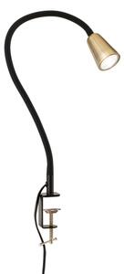 Orion - Flexibilná stolová lampa s klipom DOTTY 1xGU10/10W/230V mosadz/čierna