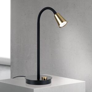 Orion - Stmievateľná flexibilná stolná lampa DOTTY 1xGU10/10W/230V čierna/mosadz
