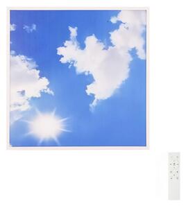 Brilagi-LED Stmievateľné svietidlo SLIMFRAME SKY LED/58W/230V 60x60 cm strieborná/modrá + diaľkové ovládanie