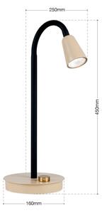 Orion - Stmievateľná flexibilná stolová lampa DOTTY 1xGU10/10W/230V béžová/čierna