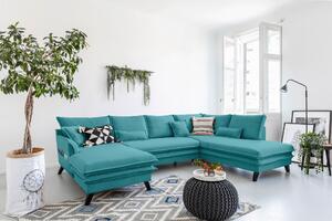 SEDACIA SÚPRAVA, textil, tyrkysová P & B - Sedačky, Online Only