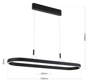 Orion - LED luster na lankách CARRARA LED/80W/230V 2700/3000/4000K čierny