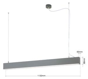 Orion- LED stropné/závesné svietidlo 2v1 PALKKI LED/38W/230V 3000/4000/5000K sivá