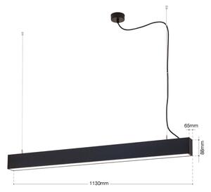 Orion - LED stropné/závesné svietidlo 2v1 PALKKI LED/38W/230V 3000/4000/5000K čierne