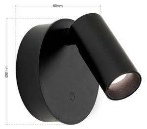 Orion - LED stmievateľné nabíjacie svietidlo LUXY LED/1W/5V 2200 mAh 2700/3000/4000K čierna