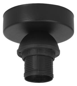 Prisadený luster BORHO 1xE27/60W/230V priemer 40 cm čierna/juta