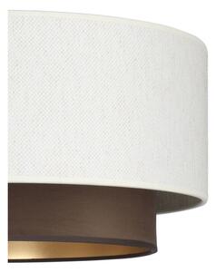 Prisadený luster NATIA 1xE27/60W/230V, priemer 45 cm, biela/hnedá