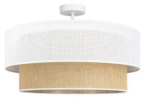 Prisadený luster BORHO 1xE27/60W/230V pr. 50 cm biela/juta