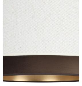 Prisadený luster NATIA 1xE27/60W/230V, priemer 45 cm, biela/hnedá