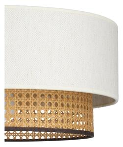 Závesný luster na lanku NATIA 1xE27/60W/230V pr. 45 cm biela/hnedá