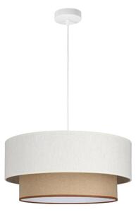 Luster na lanku NATIA 1xE27/60W/230V pr. 45 cm biely/hnedý