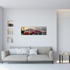Obraz červeného auta (Obraz 90x30cm)