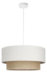 Závesný luster NATIA na lanku 1xE27/60W/230V, pr. 45 cm, biela/hnedá