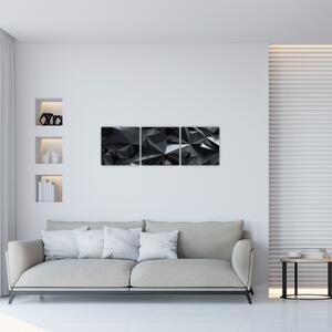 Čiernobiely obraz - abstrakcie (Obraz 90x30cm)
